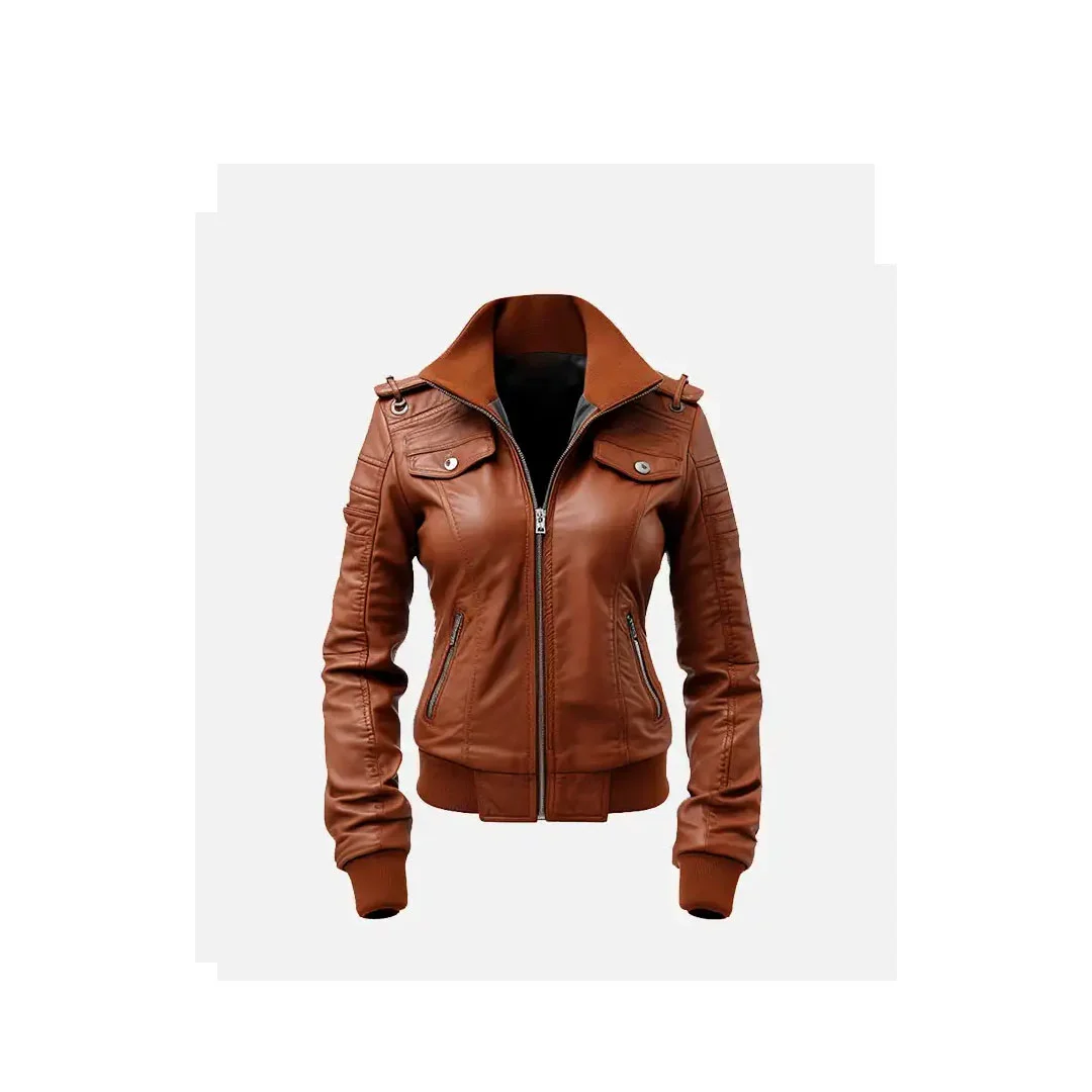 2 Women's Leather Jackets - Image 1